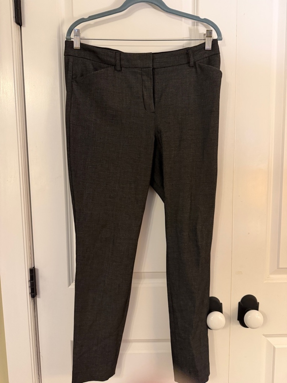 Express Straight Leg Pants in Dark Gray